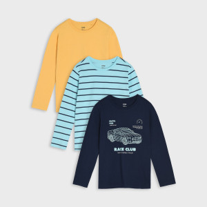 Sinsay - Koszulki 3 pack - Granatowy - chłopiec - 3003X-59X