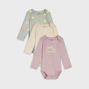 Sinsay - Body 3 pack - Fioletowy - dziewczynka - 3026J-04X