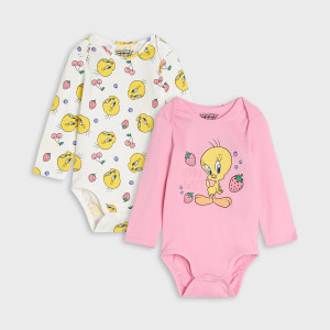 Sinsay - Body Looney Tunes 2 pack - Różowy - dziewczynka - 3041J-03X
