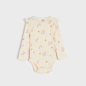 Sinsay - Body - Kremowy - dziewczynka - 3042J-01X