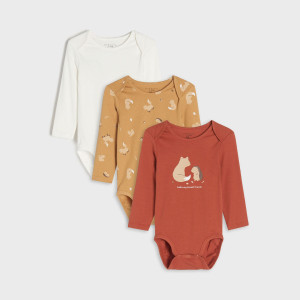 Sinsay - Body 3 pack - Brązowy - chłopiec - 3114J-88X