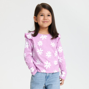 Sinsay - Koszulki 2 pack - Fioletowy - dziewczynka - 3148J-45X