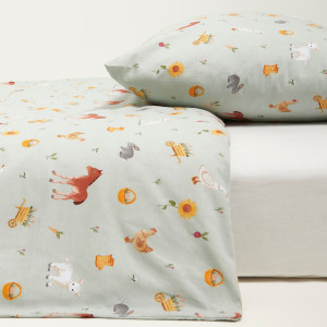 Sinsay - Komplet pościeli bawełnianej - Zielony - uniseks - 3152Q-07X