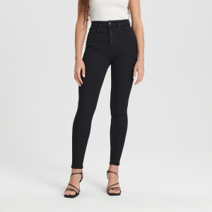 Sinsay - Jeansy skinny high waist - Czarny - damski - 3154B-99J