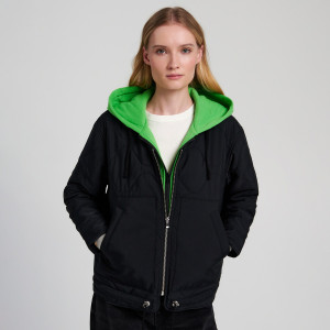 Sinsay - Kurtka z odpinanym kapturem - Czarny - damski - 3163F-99X