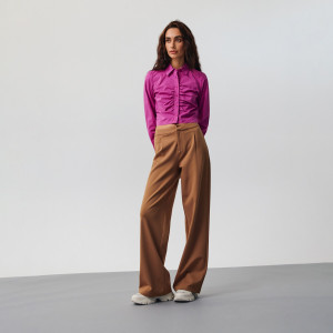 Sinsay - Kurzes Hemd - Purpur - damen - 3190F-44X