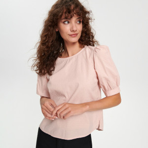 Sinsay - Bluse mit Puffärmeln - Rosa - damen - 3205X-03X