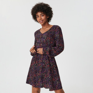 Sinsay - Sukienka mini w kwiaty - Wielobarwny - damski - 3230X-MLC