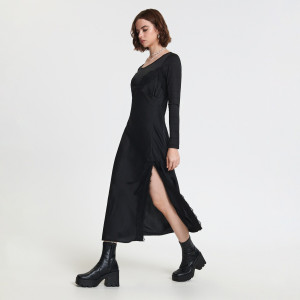 Sinsay - Sukienka midi na ramiączkach - Czarny - damski - 3276X-99X