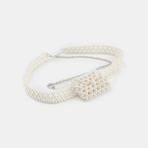 Sinsay - Pasek - Biały - damski - 3330O-00X