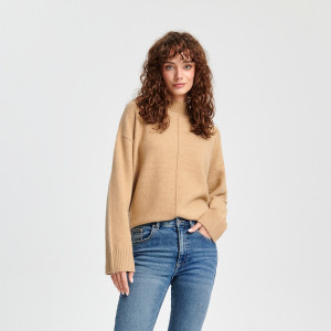 Sinsay - Pullover mit Stehkragen - Beige - damen - 3366X-80X