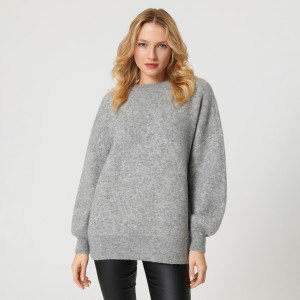 Sinsay - Maglione con maniche a palloncino - Grigio - Da donna - 3390X-9MM