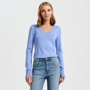 Sinsay - Sweter z miękkiej dzianiny - Niebieski - damski - 3403X-50X