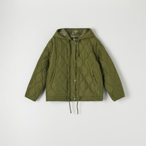 Sinsay - Kurtka z kapturem - Khaki - damski - 3538X-79X