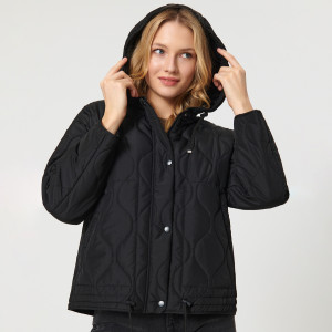 Sinsay - Kurtka z kapturem - Czarny - damski - 3538X-99X