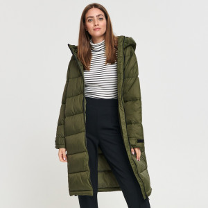 Sinsay - Płaszcz pikowany - Khaki - damski - 3567X-79X