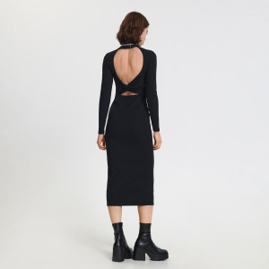 Sinsay - Sukienka midi - Czarny - damski - 3608Z-99X