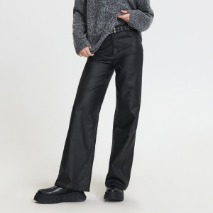 Sinsay - Spodnie wide leg - Czarny - damski - 3610X-99X