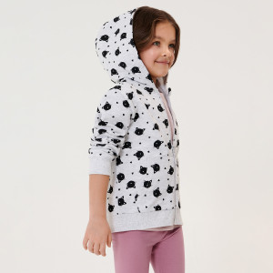 Sinsay - Bluza z kapturem - Jasny szary - dziewczynka - 3626J-09M