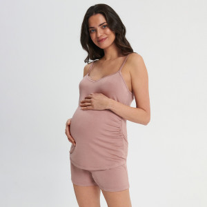 Sinsay - Piżama MAMA - Różowy - damski - 3627O-39X