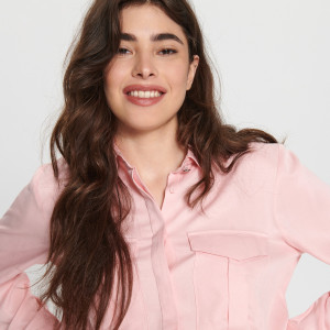 Sinsay - Hemdbluse mit Taschen - Rosa - damen - 3635Z-03X