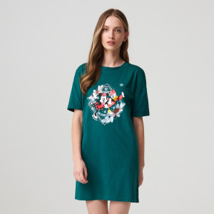 Sinsay - Koszula nocna Disney - Zielony - damski - 3638O-96X