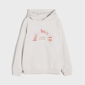 Sinsay - Sudadera oversize con capucha - Marfil - Niña - 3680J-02M