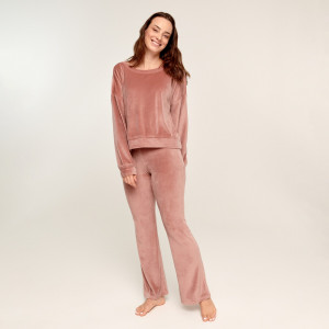 Sinsay - Piżama welurowa - Fioletowy - damski - 3690O-34X