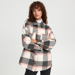 Sinsay - Kurtka koszulowa w kratę - Wielobarwny - damski - 3723X-MLC