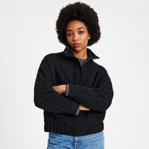 Sinsay - Kurtka ze stójką - Czarny - damski - 3724X-99X