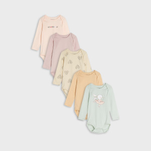 Sinsay - Body 5 pack - Różowy - dziewczynka - 3759M-39X