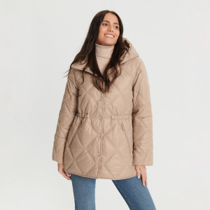 Sinsay - Jacke mit Kapuze - Beige - damen - 3765Z-08X
