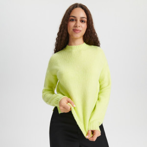 Sinsay - Sweter z bufiastymi rękawami - Żółty - damski - 3802F-10X