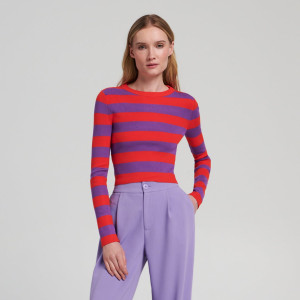 Sinsay - Maglione a righe - Arancione - Da donna - 3809F-22X