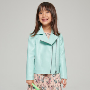 Sinsay - Kurtka ramoneska - Turkusowy - dziewczynka - 3842J-66X