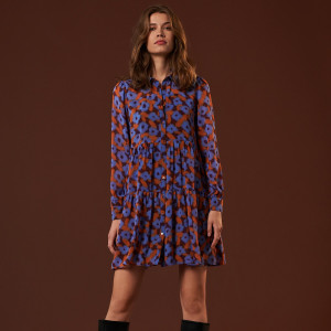 Sinsay - Sukienka mini babydoll - Wielobarwny - damski - 3862B-MLC