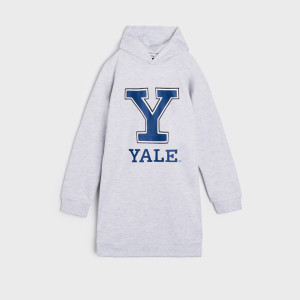 Sinsay - Sukienka dresowa z kapturem - Jasny szary - dziewczynka - 3882O-09M