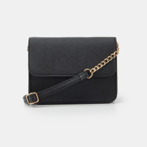 Sinsay - Torebka z imitacji skóry - Czarny - damski - 3889K-99X