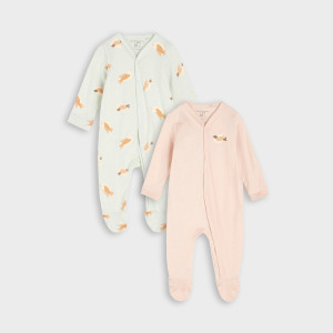 Sinsay - Pajacyki 2 pack - Różowy - dziewczynka - 3938J-03X