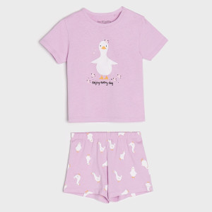 Sinsay - Piżama z nadrukiem - Fioletowy - dziewczynka - 3939J-04X