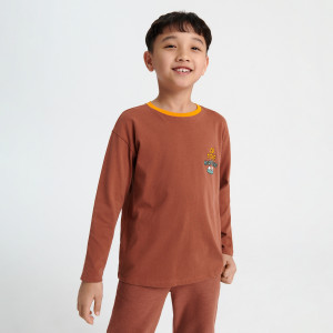 Sinsay - Koszulka z nadrukiem - Bordowy - chłopiec - 3949X-92X