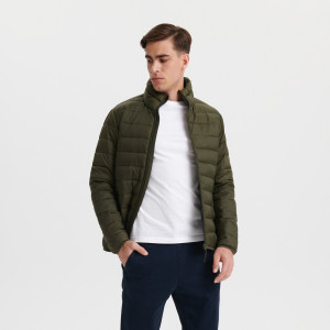 Sinsay - Kurtka ze stójką - Zielony - męski - 3988F-97X