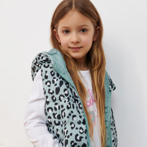 Sinsay - Kamizelka pikowana - Zielony - dziewczynka - 4030R-07X