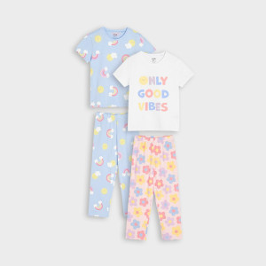 Sinsay - Piżamy 2 pack - Niebieski - dziewczynka - 4091J-05X