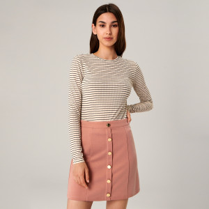 Sinsay - Spódnica mini - Pomarańczowy - damski - 4111F-24X