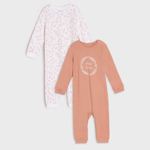 Sinsay - Pajacyki 2 pack - Różowy - dziewczynka - 4121P-38X