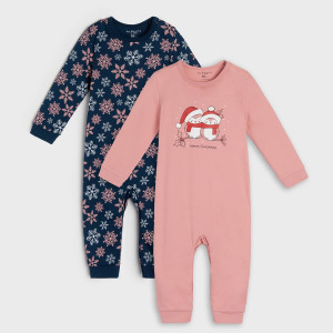 Sinsay - Pajacyki 2 pack - Różowy - dziewczynka - 4127P-35X
