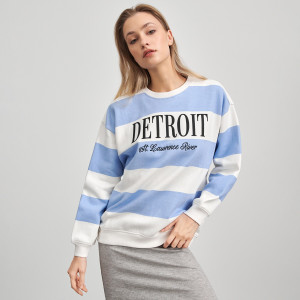 Sinsay - Bluza w paski - Niebieski - damski - 4130Z-05X