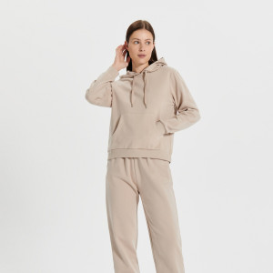 Sinsay - Bluza z kapturem - Beżowy - damski - 4132Z-80J
