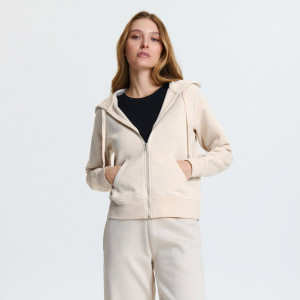 Sinsay - Bluza z kapturem - Beżowy - damski - 4133Z-12J